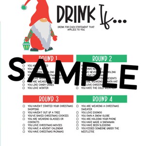 Printable ADULT PARTY GAMES for Christmas Party Pack | Pictionary Bingo ...