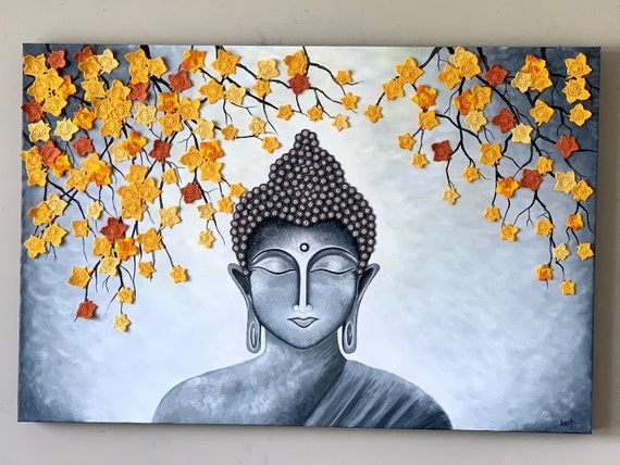 Mini Canvas Buddha Painting