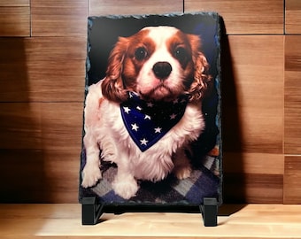 Personalised Pet Photo Slate: Custom Pet Memorial Gift