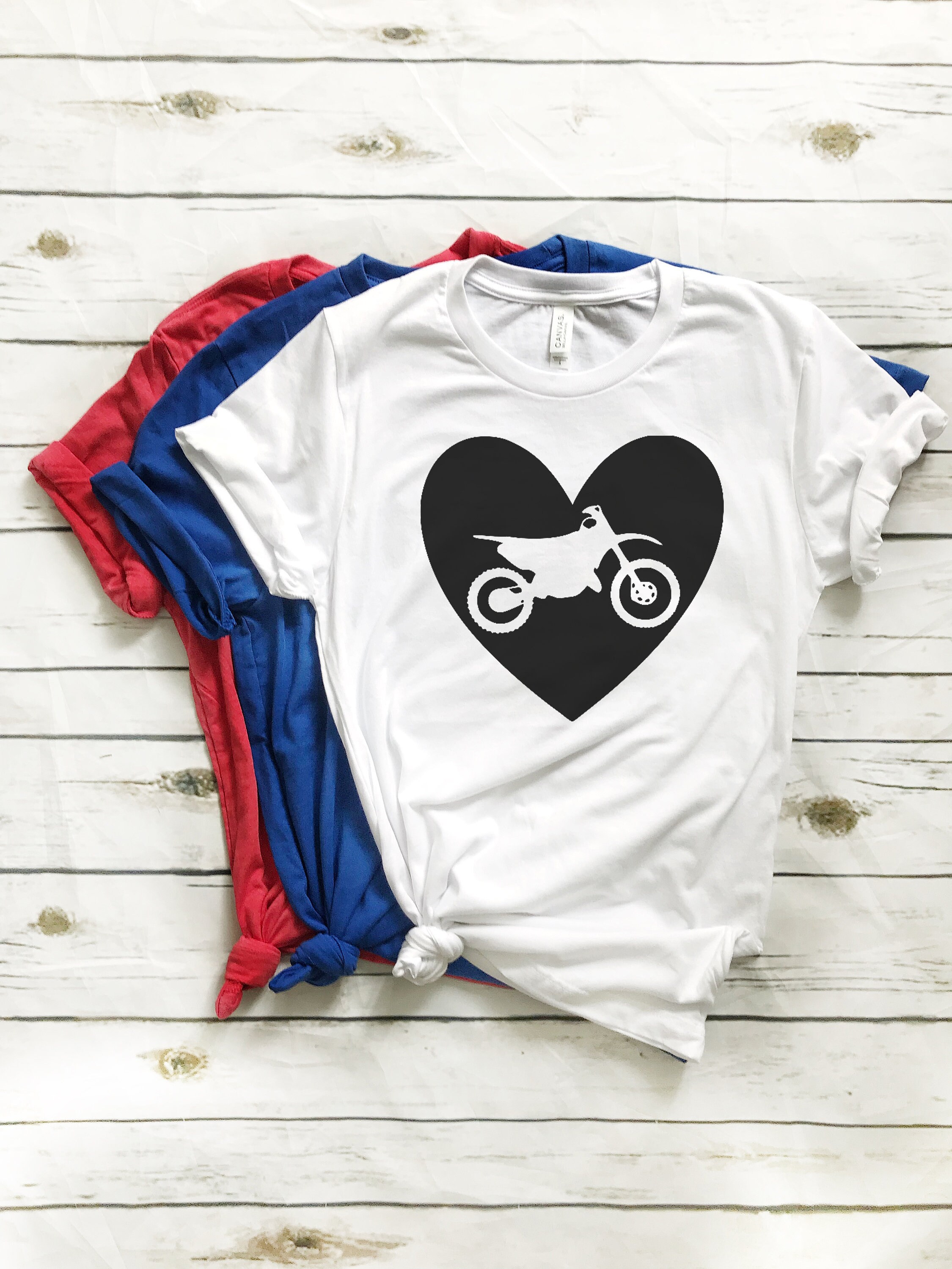 Heart Dirt Bike Custom Tee Dirt Bike T-Shirt Supercross | Etsy