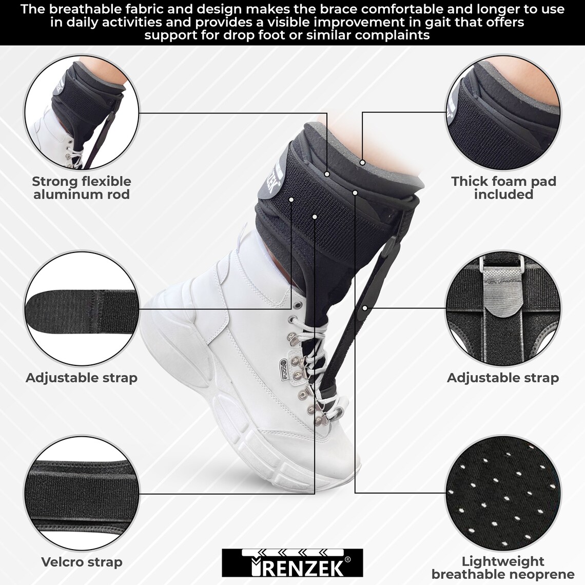 Shoe and Boot Foot Brace Support Stabilizer for Foot Drop Etsy