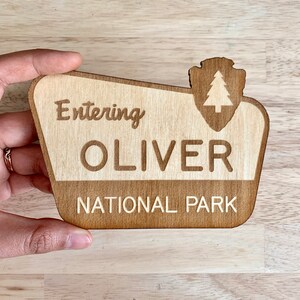 National Park Sign / Baby Name Sign / Last Name Sign / Wooden Name Sign / Baby Announcement Sign image 6