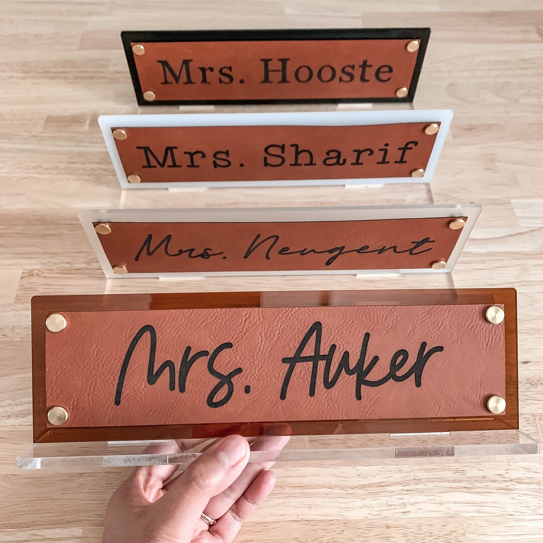 Desk Name Plate / Teacher Name Plate / Personalized Name Sign / Office