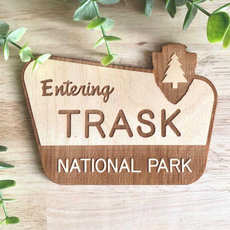 National Park Sign / Baby Name Sign / Last Name Sign / Wooden Name Sign / Baby Announcement Sign 画像 1