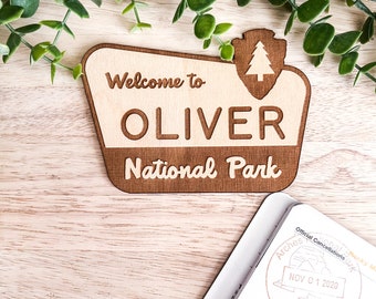 National Park Sign / Baby Name Sign / Last Name Sign / Wooden Name Sign / Baby Announcement Sign