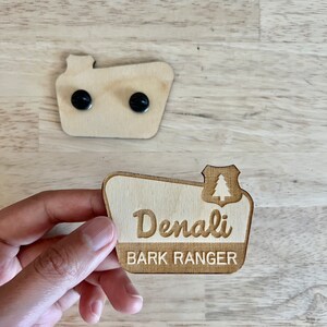 Custom Wooden Bark Ranger Pin, National Park Gift - Etsy