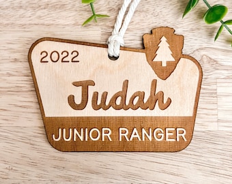 Junior Ranger Ornament / National Park Ornament / Christmas Ornament / Backpack Tag / Bag Tag / Stocking Tag