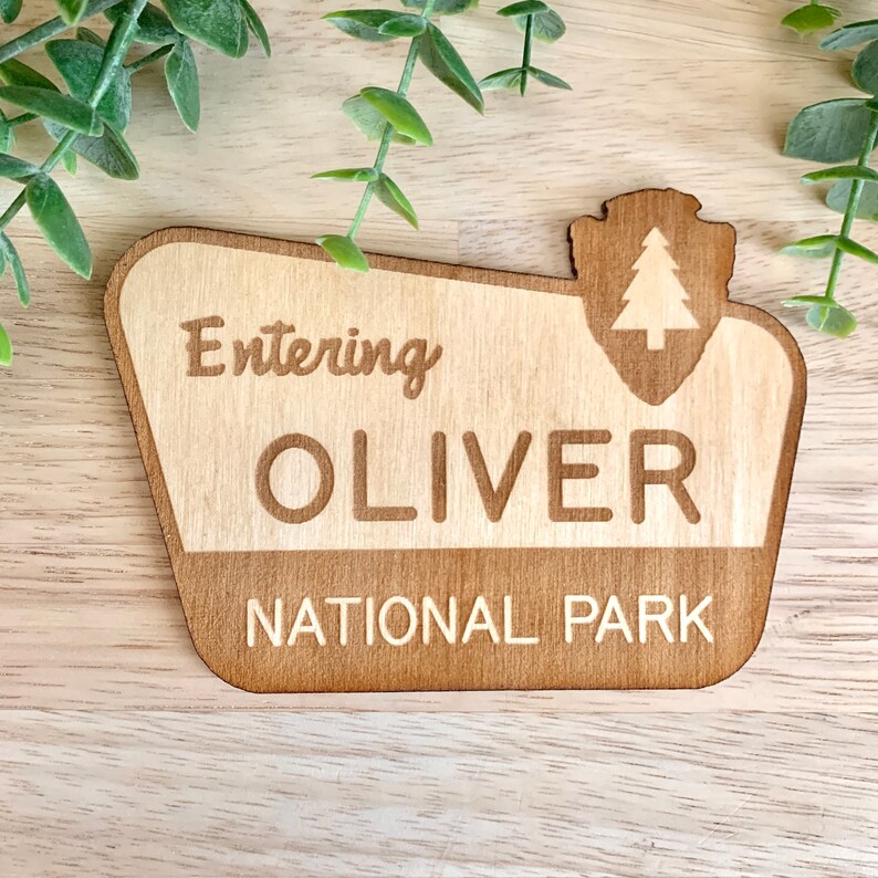 National Park Sign / Baby Name Sign / Last Name Sign / Wooden Name Sign / Baby Announcement Sign 画像 5