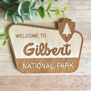 National Park Sign / Baby Name Sign / Last Name Sign / Wooden Name Sign / Baby Announcement Sign