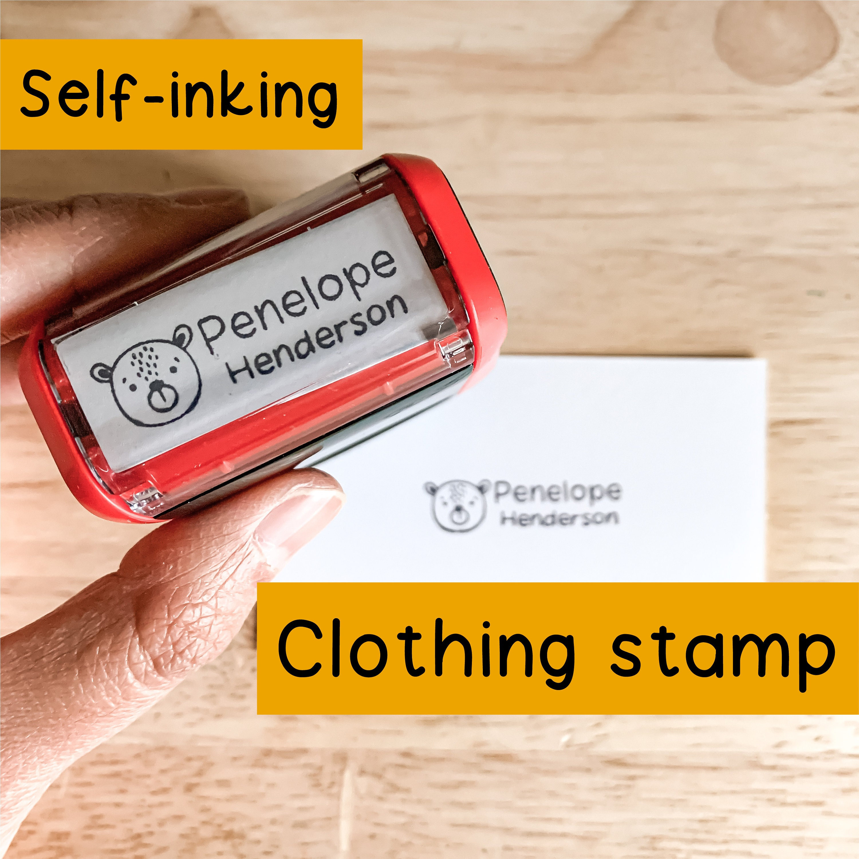 CLOTHING STAMP, Custom NAME Stamp, Camp Stamp, Fabric Stamp