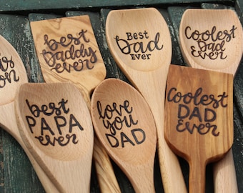 Personalized Wooden Spoon | Fathers  Day Gift | Best dad Ever|Wood Spoons | Utensils | Kitchen|
