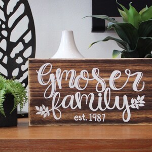 Family Established Sign |  Family Established Wood Signs | Personalized Family Name Sign | Last Name Sign | Established Sign |
