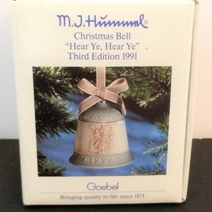Vintage Hummel Christmas Bell 1991, Hear Ye, Hear Ye, Gift for Musician