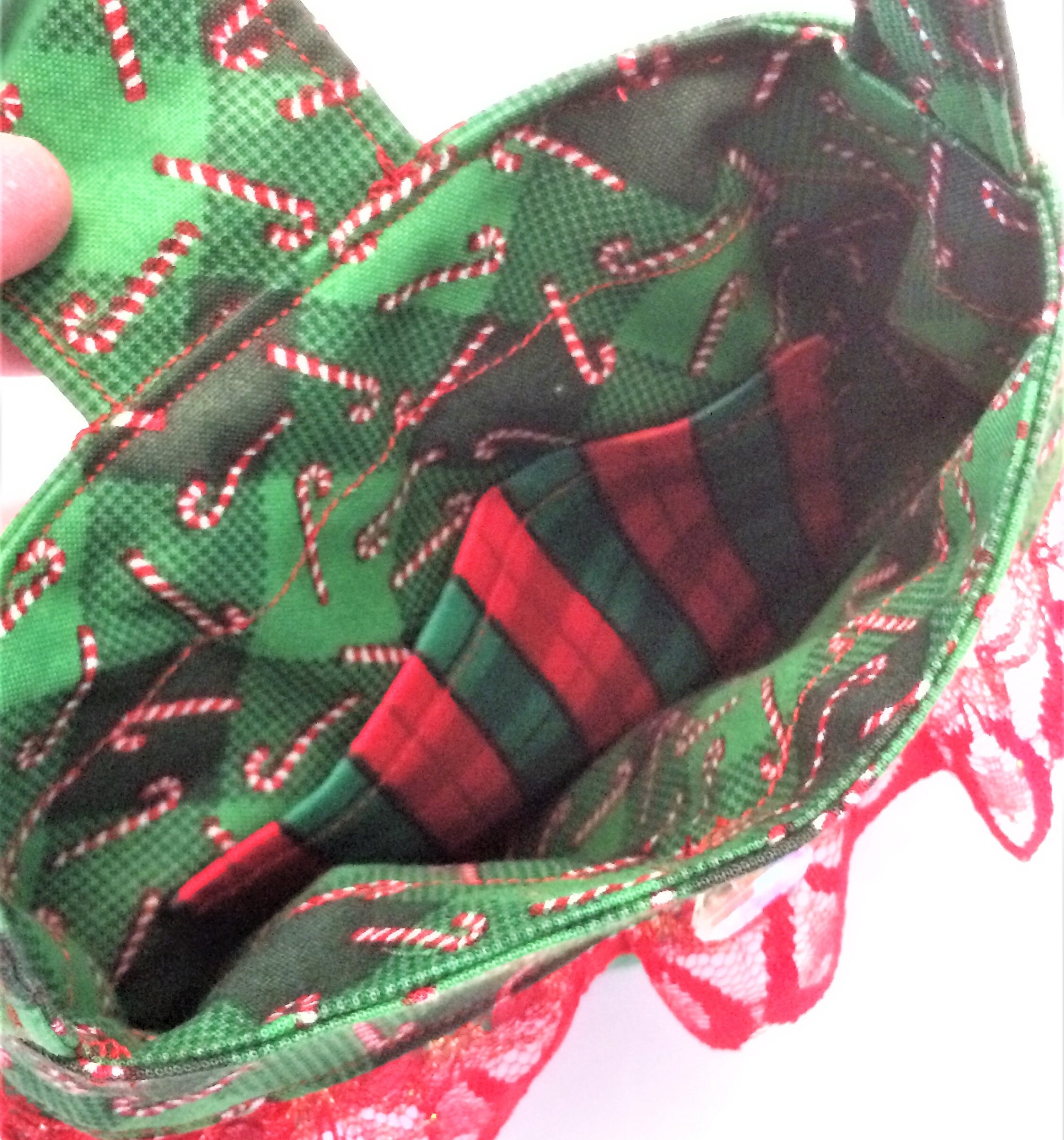plaid christmas purse