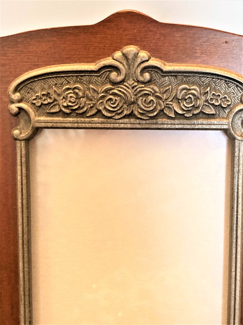 Vintage Fetco Wood and Metal Picture Frame 3 X 5 Pewter Etsy