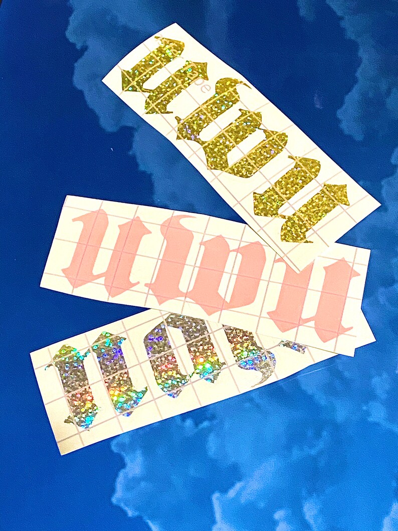 Old English Uwu Vinyl Car Stickers Etsy