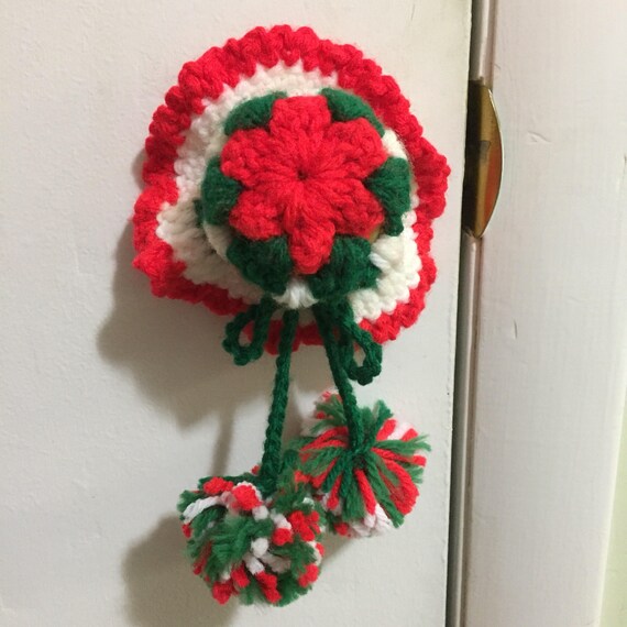 Vintage Crocheted Christmas Door Knot Decoration Etsy