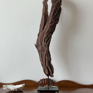 escultura de madera a la deriva, arte de madera a la deriva, decoración de la habitación