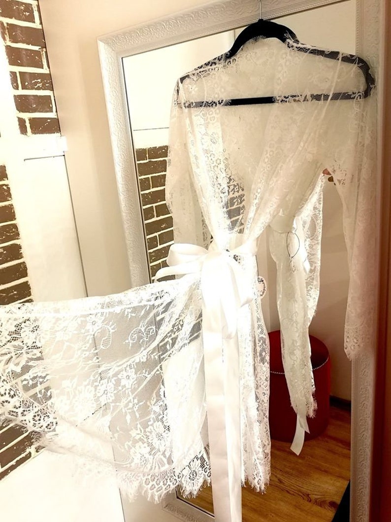 Bridal Robe HANDMADE lace robe handmade robe