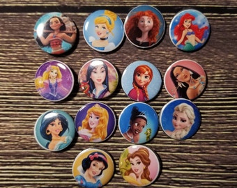 Disney Princesses inspired pins Set of 4