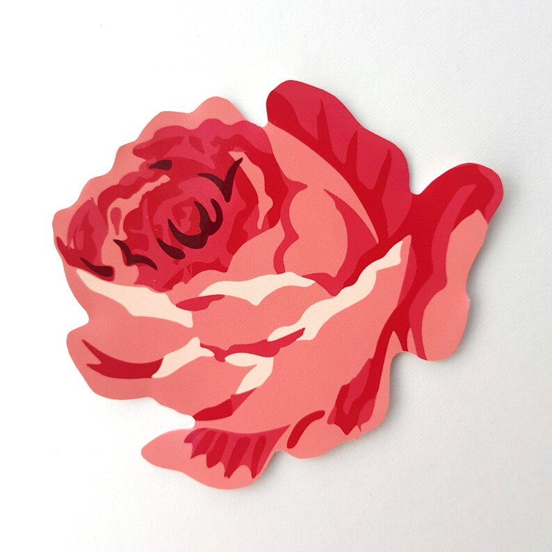 Rose Vinyl Stickers Etsy