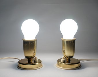 Vintage Lamp Pair / Minimalist Lamp / Vintage Light Pair / Desk Lamp / Bedside lamp / 50s Lamp / Mid Century / Art Deco / Brass Lamp
