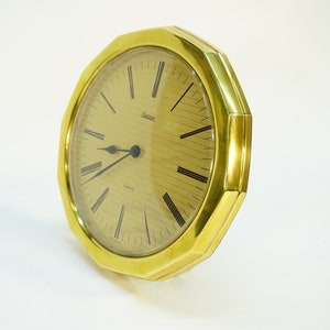 Vintage Wall Clock / 70s Germany / Retro Condor Clock / Vintage Watch / Mid Century Modern / Atomic / Minimalist Clock / Brass Clock