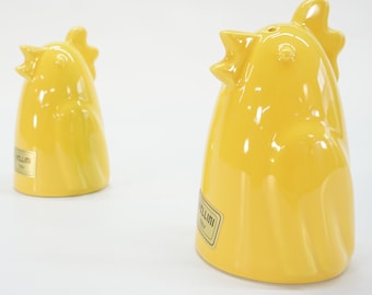 Saliera e pepiera vintage in ceramica di Bellini Italia / Mai usate, nella scatola originale / Servizio da tavola di design in stile Space Age