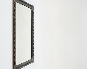 Miroir mural brutaliste vintage / Décoration moderne du milieu du siècle / Miroir des années 70