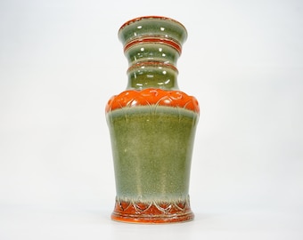Vintage XL Ceramic Vase / 70s Vase / Ceramic Fat Lava Vase / Mid Century Modern / Orange Vase / Space Age / POP Art / 70s / Atomic / Rustic