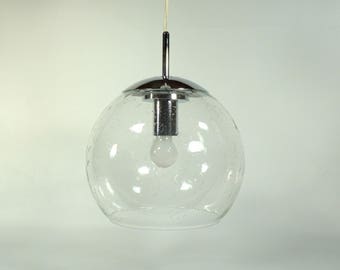 Vintage Pendant Lamp / Glashütte Limburg Style / Raindrop Glass Lamp / 70s / Ceiling Light / Space Age / Atomic / Mid Century Modern / Retro