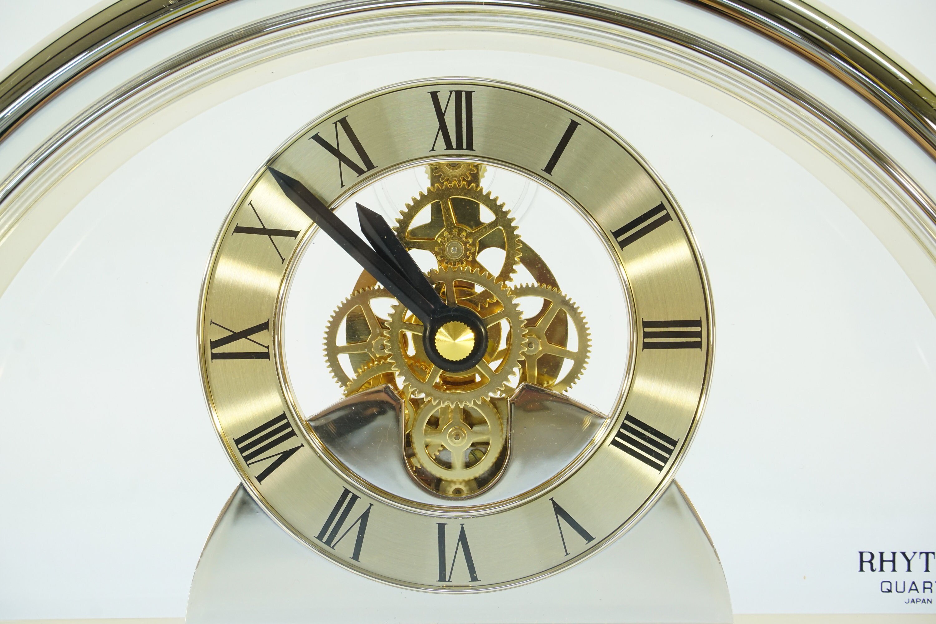 ヴィンテージリズムクロック：80年代ポストモダンゴールドデスク