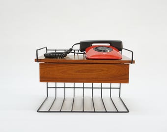 Vintage Wandregal / Vintage Wand Organizor / 70er Regal / Telefon Regal / Wandhalter / Wandregal / Retro Wandregal / MCM Regal