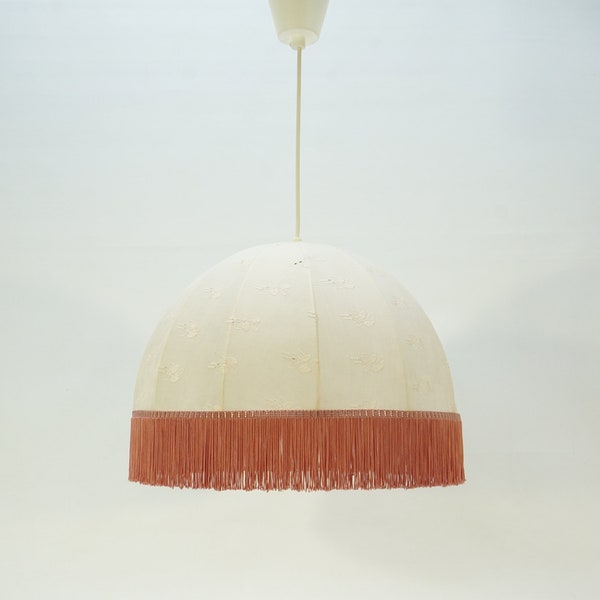 lampe pendentif vintage / Lumière suspendue rétro / Lampe des années 70 / Shabby Chic / Flower Design / plafonnier vintage / Lampe rustique / Lampe rose