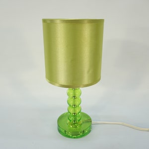 Vintage Bedside Lamp / Vintage Table Lamp / Green Acrylic Lamp / Mushroom Lamp / Space age / 90s / Mid Century Modern / Atomic / Retro Lamp