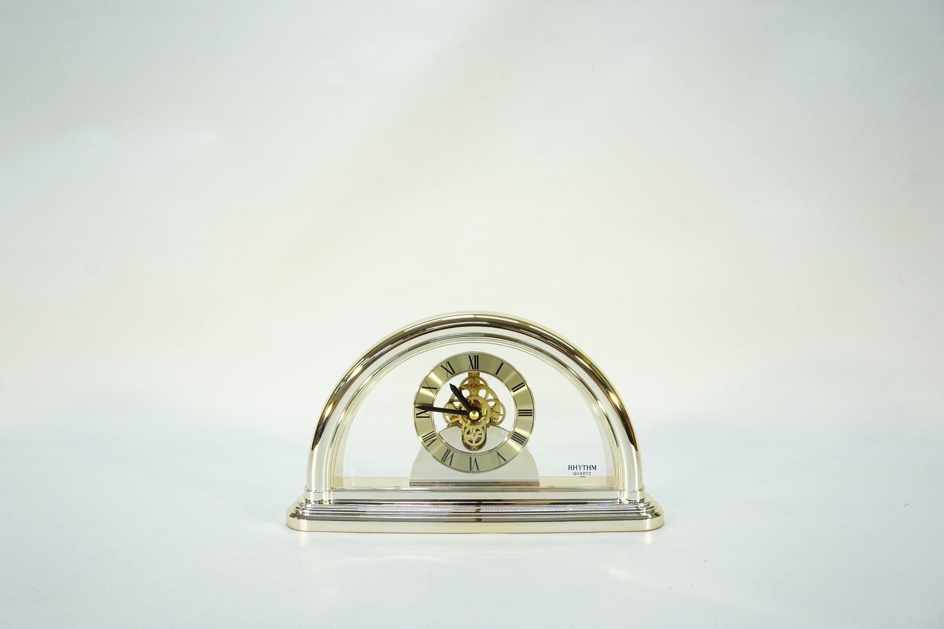 ヴィンテージリズムクロック：80年代ポストモダンゴールドデスク