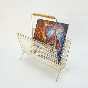 Vintage Magazine Stand / Mid Century Newspaper Stand / Storage Rack / 60s Stand / Retro Magazine Holder / Mathieu Mategot Style Holder