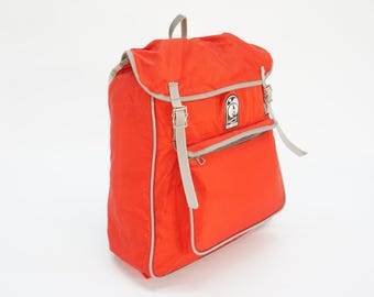 Vintage Kamarg Red Backpack – 70s Hiking Rucksack, Travel Bag