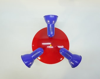 Vintage IKEA Flush Mount Lamp: Memphis Style 80s Spotlight