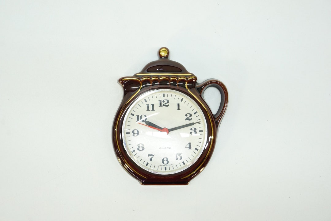 Vintage Wall Clock / Ceramic Clock / Kitchen Clock / 70s Clock / Retro