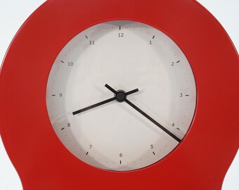 Vintage IKEA PS Red Clock Cabinet: Thomas Eriksson Design, 90s
