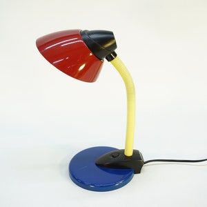 Vintage Desk Lamp / Vintage Table Lamp / Memphis Style / 80s / Space Age / Retro Light / Colorful Lamp / Mid Century Modern / Modernist