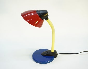 Vintage Memphis Style Desk Lamp: 80s Retro Table Light