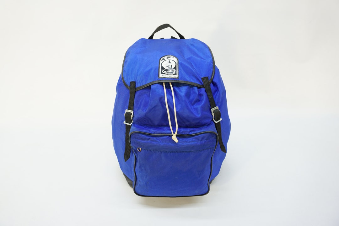 Vintage Backpack / 70s Blue Backpack / Vintage Rucksack / Hiking ...