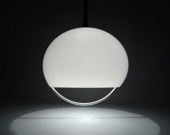 Vintage  Guzzini Pendant Lamp / Adjustable Ceiling Lamp / White / Meblo Guzzini / Space Age / Spheric / 70s / Retro Hanging Light/ Atomic
