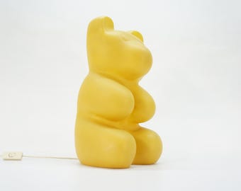 Vintage XXL Gummy Bear Lamp / Yellow Lumibar Lamp / Post Modern Bedside Light / POP Art