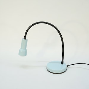 Vintage Desk Lamp / Postmodern Veneta Lumi Lamp / Vintage Table Lamp / Gooseneck Lamp / Adjustable Lamp / Space Age / 80s / Atomic / Blue
