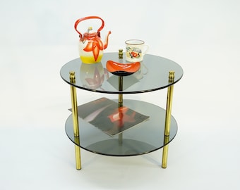 Mid Century Coffee Table / Milo Baughman Style / 70s / Side Table / Telephone Rack / Two Tier Side Table / Night Stand / Plant Stand