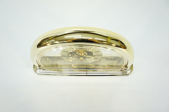 ヴィンテージリズムクロック：80年代ポストモダンゴールドデスク