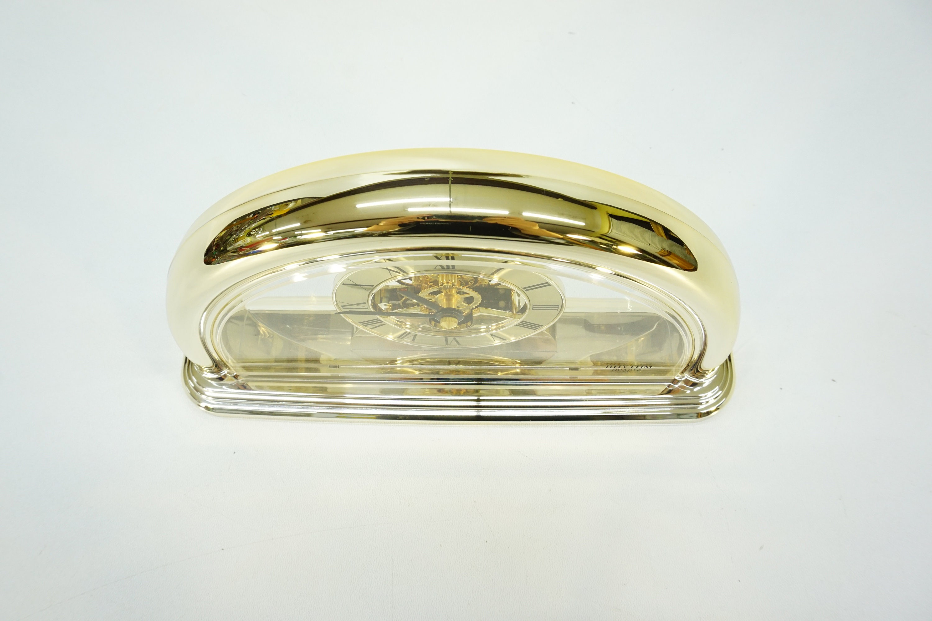 ヴィンテージリズムクロック：80年代ポストモダンゴールドデスク